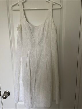 Nine West White Sleeveless A-Line Dress